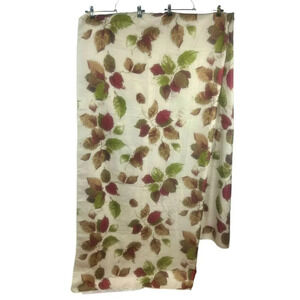 Essential Home Tablecloth Ivory Green Brown Red Fall‎ Autumn Leaf Rectangle 120"